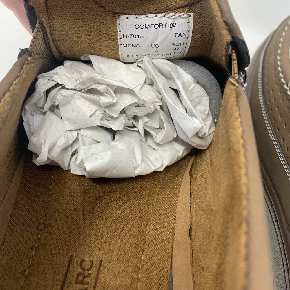 Aston Marc Comfort II Loafers Men's 12 M Tan‎ Moc Toe Casual Slip-on Shoes S0696